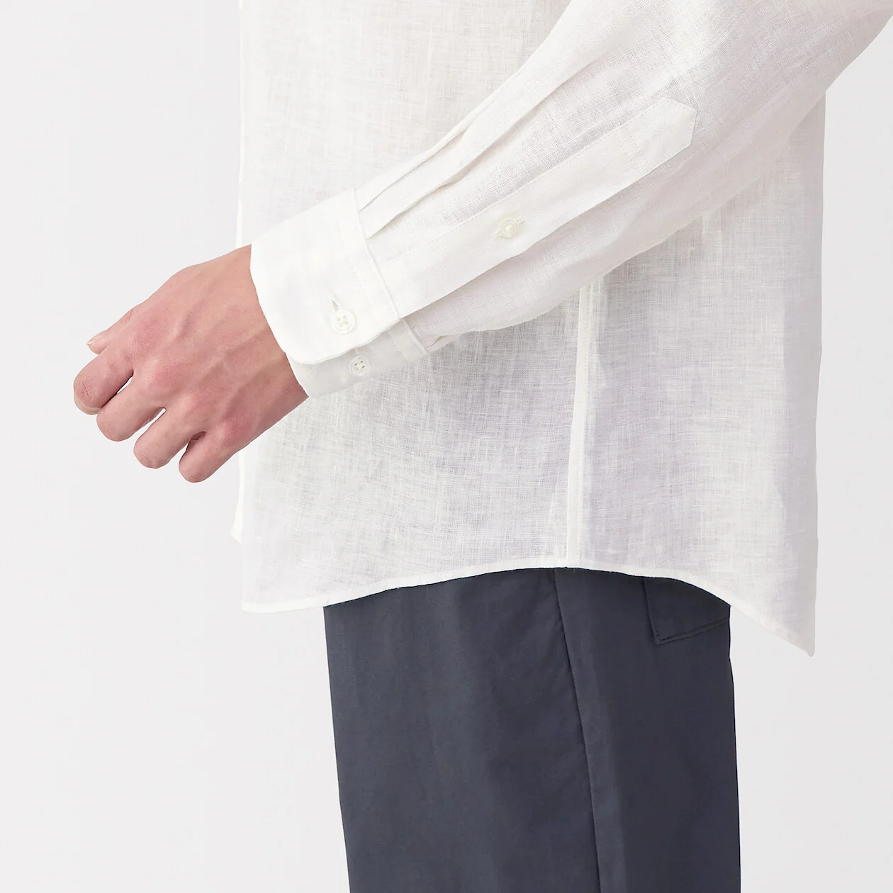 Washed Linen Long Sleeve Shirt - Image 14