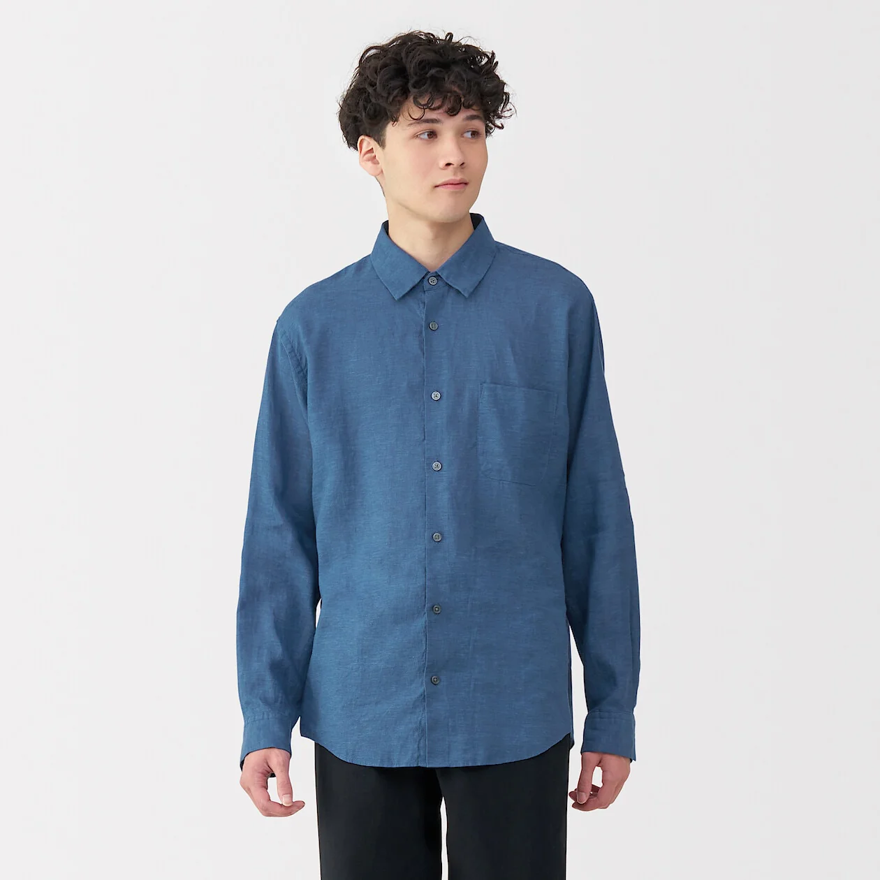 Washed Linen Long Sleeve Shirt - Image 25