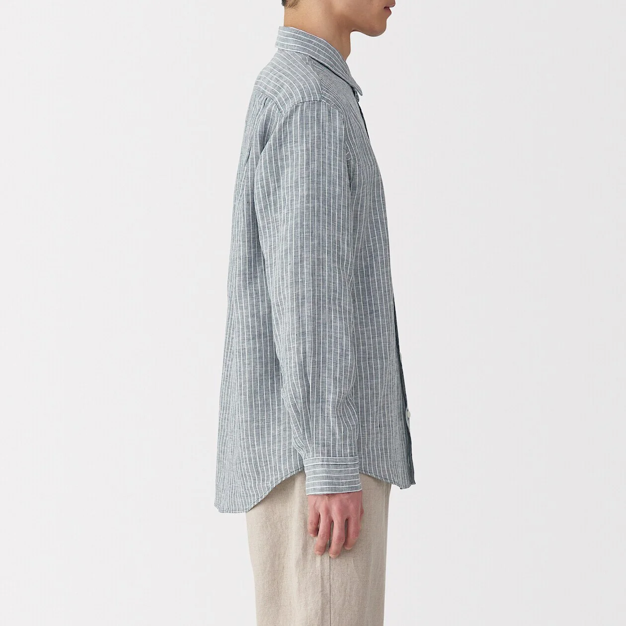 Washed Linen Long Sleeve Shirt - Image 3