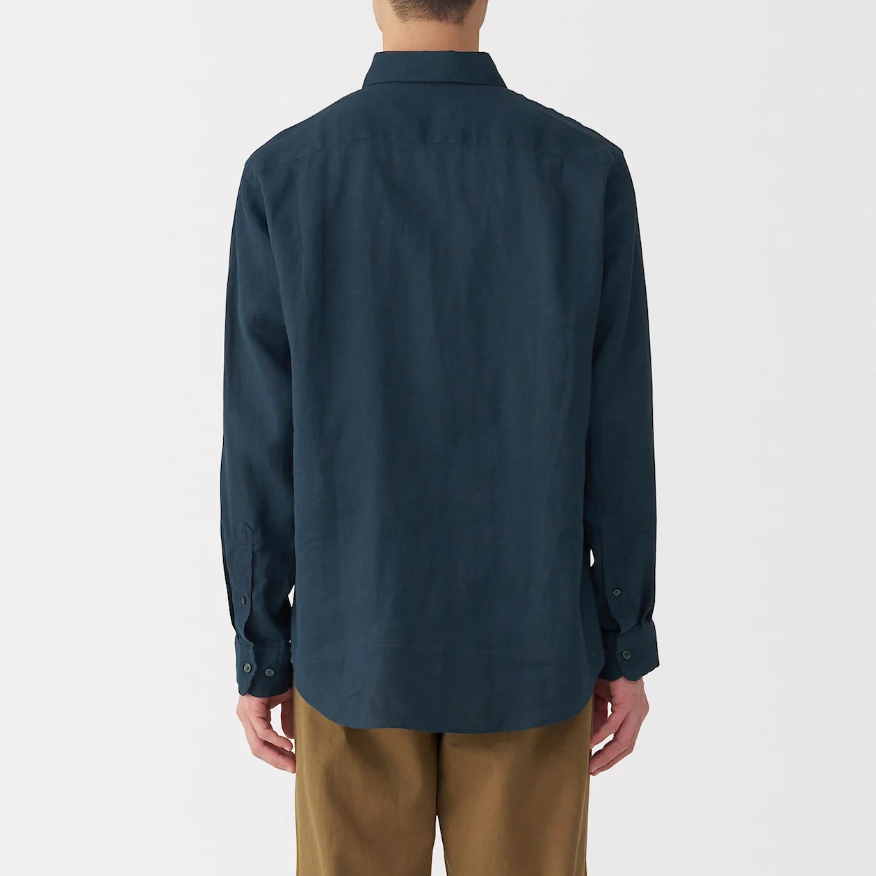 Washed Linen Long Sleeve Shirt - Image 36