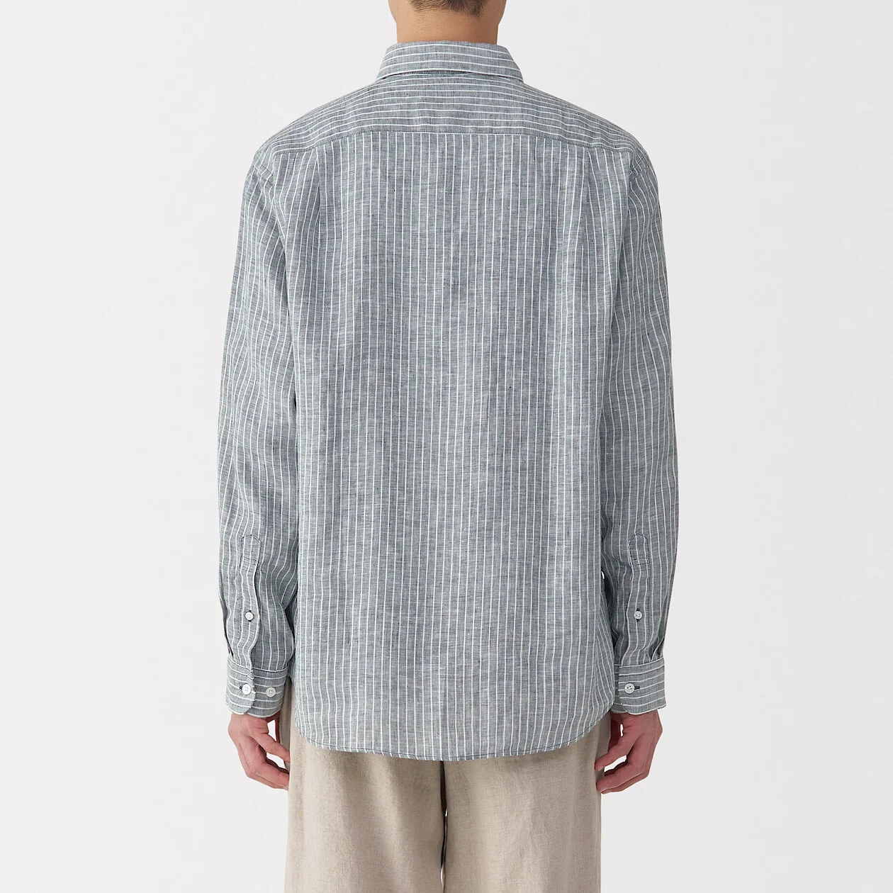 Washed Linen Long Sleeve Shirt - Image 4