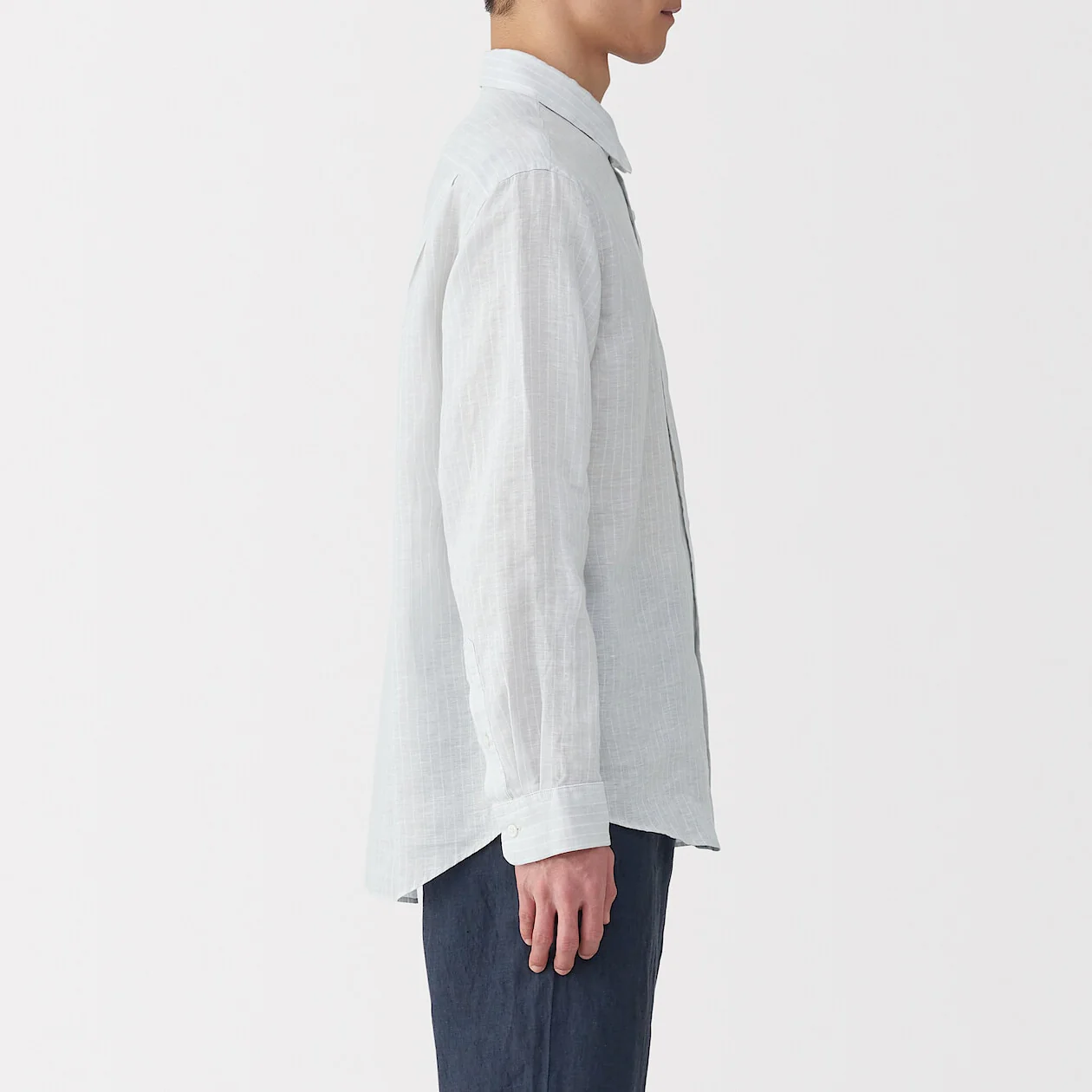 Washed Linen Long Sleeve Shirt - Image 43