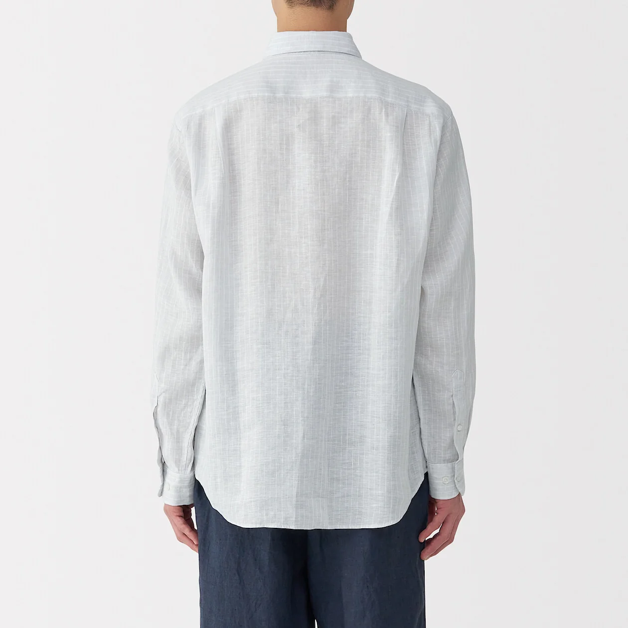 Washed Linen Long Sleeve Shirt - Image 44