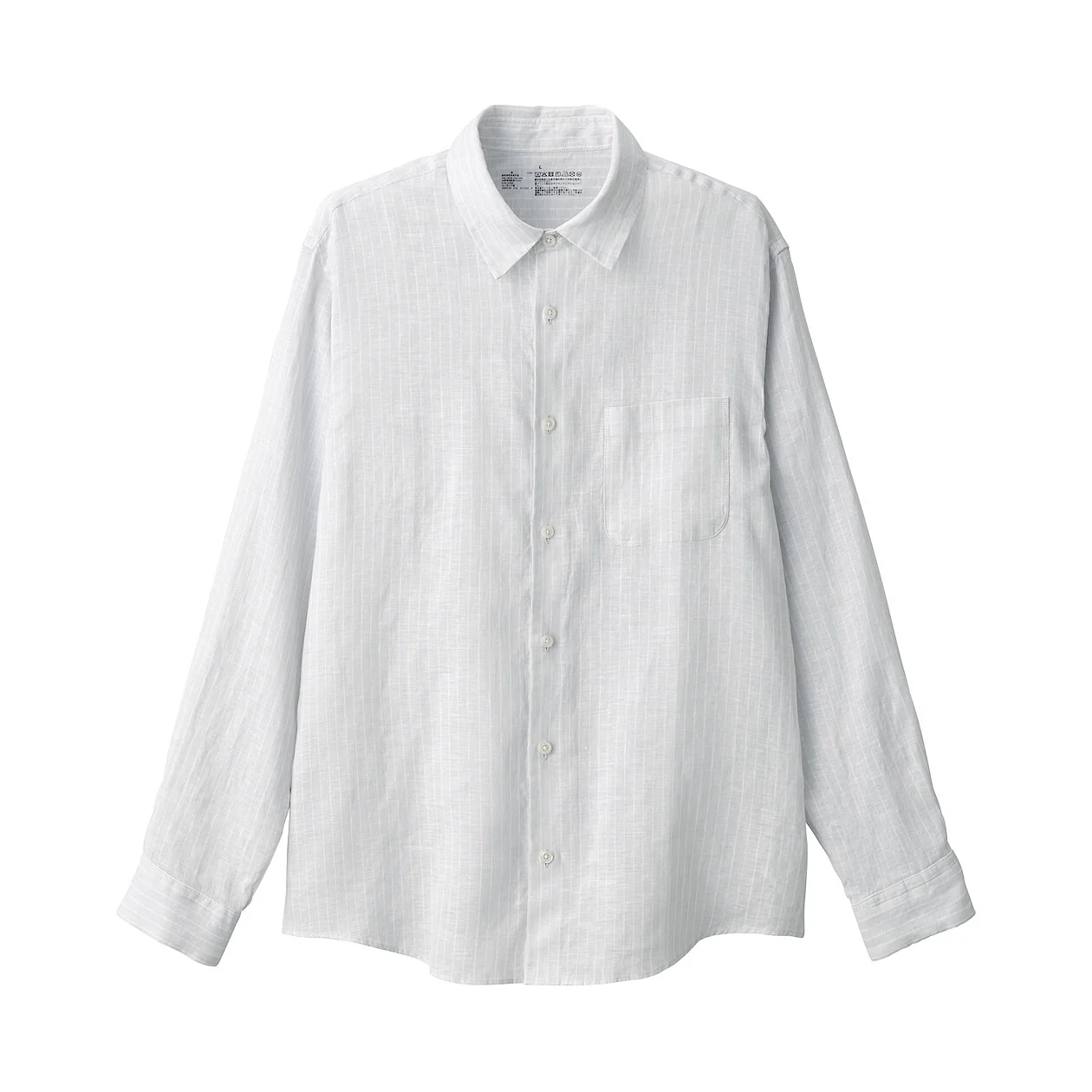 Washed Linen Long Sleeve Shirt - Image 47