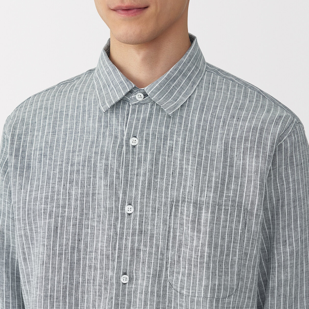Washed Linen Long Sleeve Shirt - Image 5