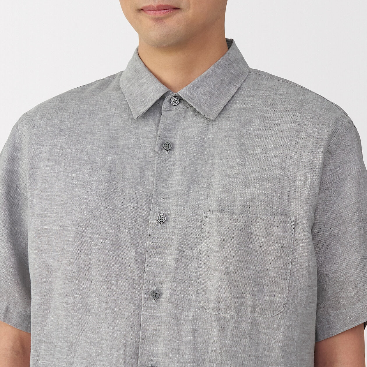 Washed 100% French Linen Short Sleeve Shirt - Image 5