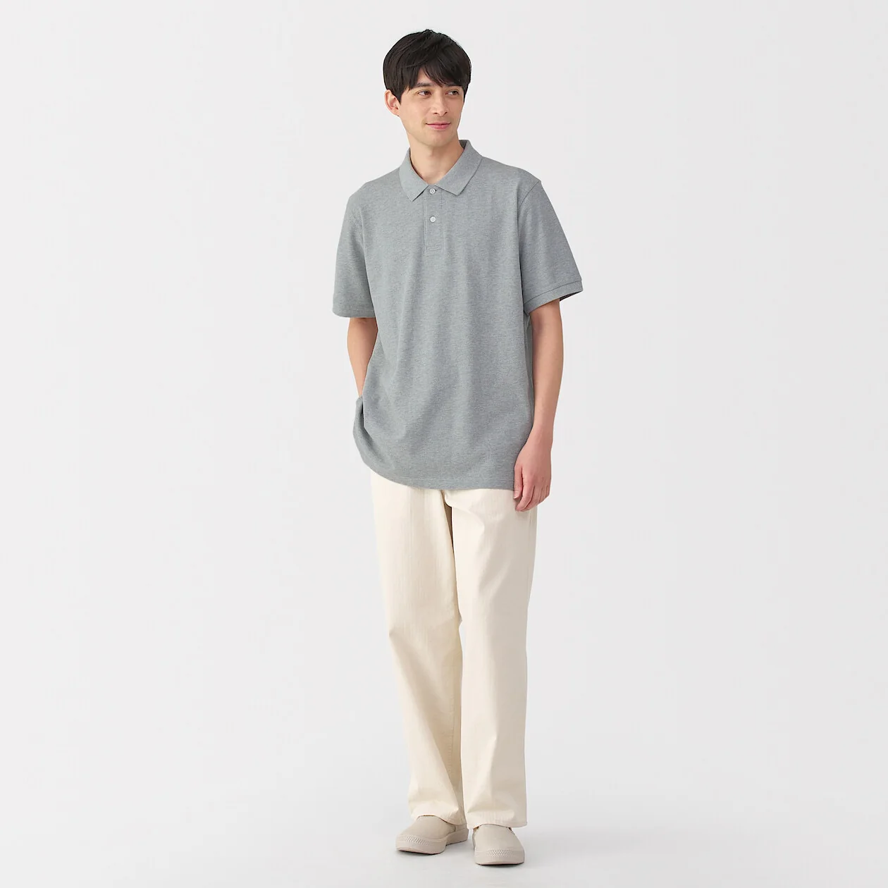 Washed Pique Short Sleeve Polo Shirt - Image 18