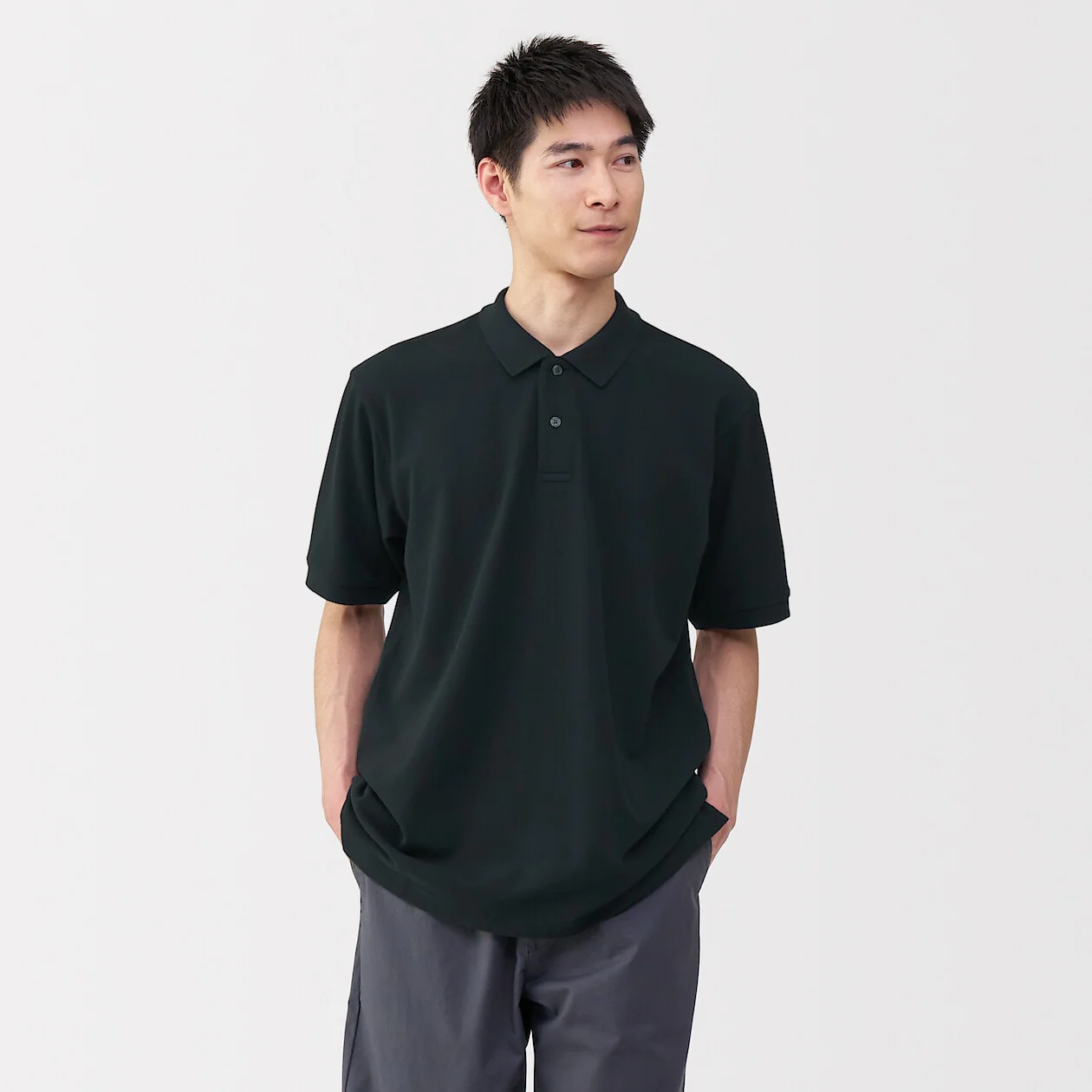 Washed Pique Short Sleeve Polo Shirt - Image 25
