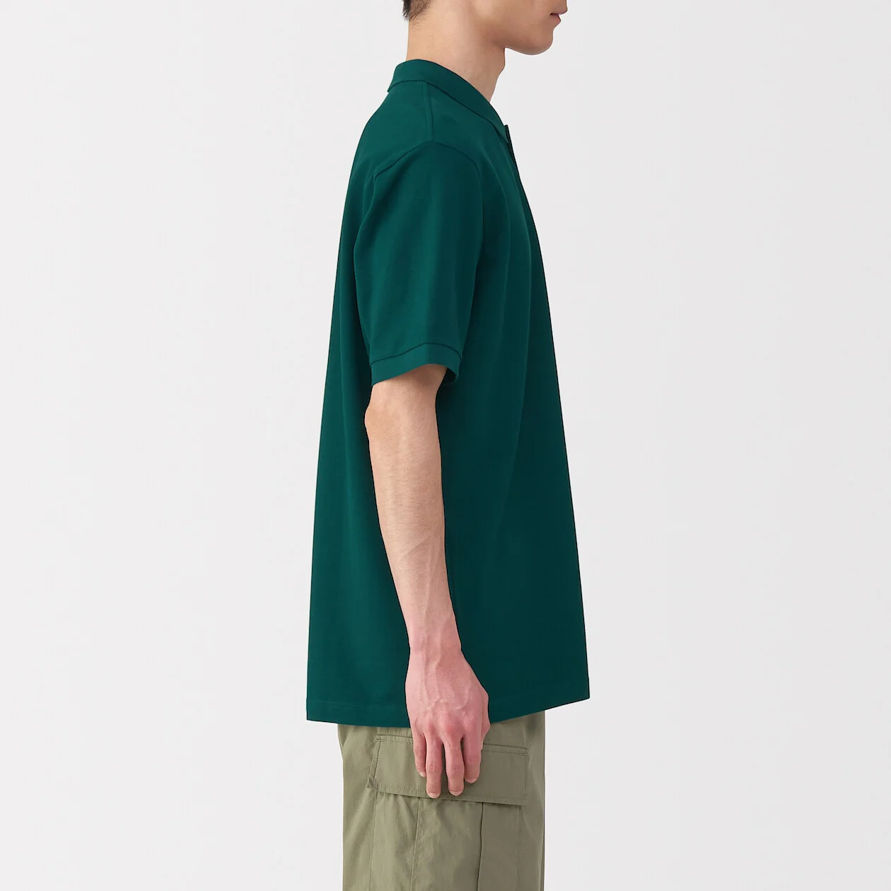Washed Pique Short Sleeve Polo Shirt - Image 3
