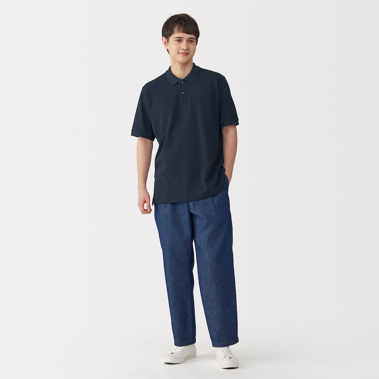 Washed Pique Short Sleeve Polo Shirt - Image 34