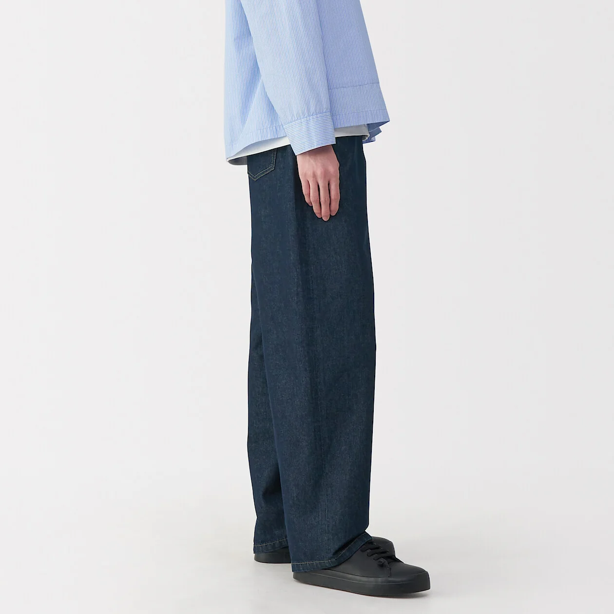 MUJI Labo Washi Blend Denim 5-Pocket Pants - Image 3