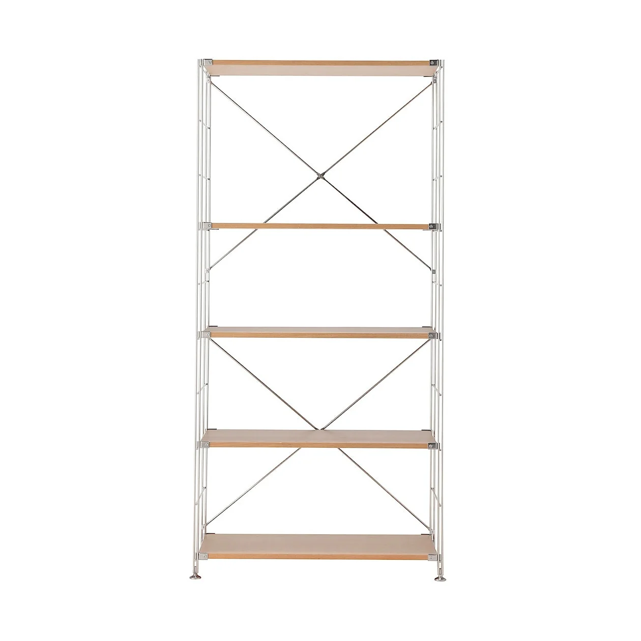 Oak Stainless Steel Unit Shelf Set - Wide - Large