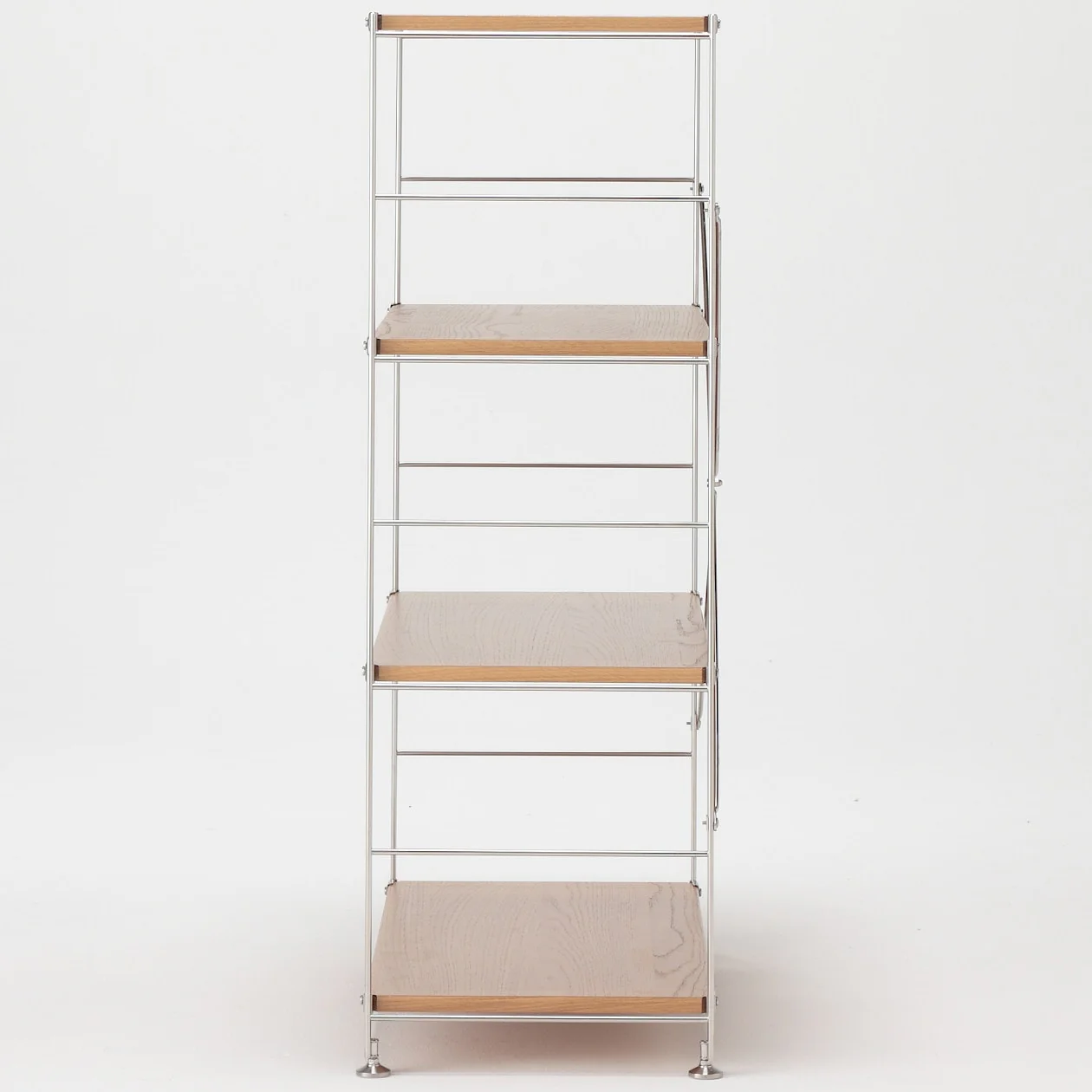 Oak Stainless Steel Unit Shelf Set - Wide - Medium - Image 4