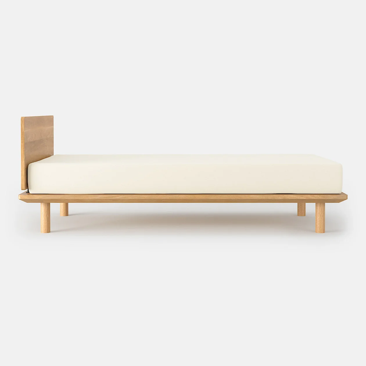 Oak Veneer Wooden Bed Frame Headboard - Image 2