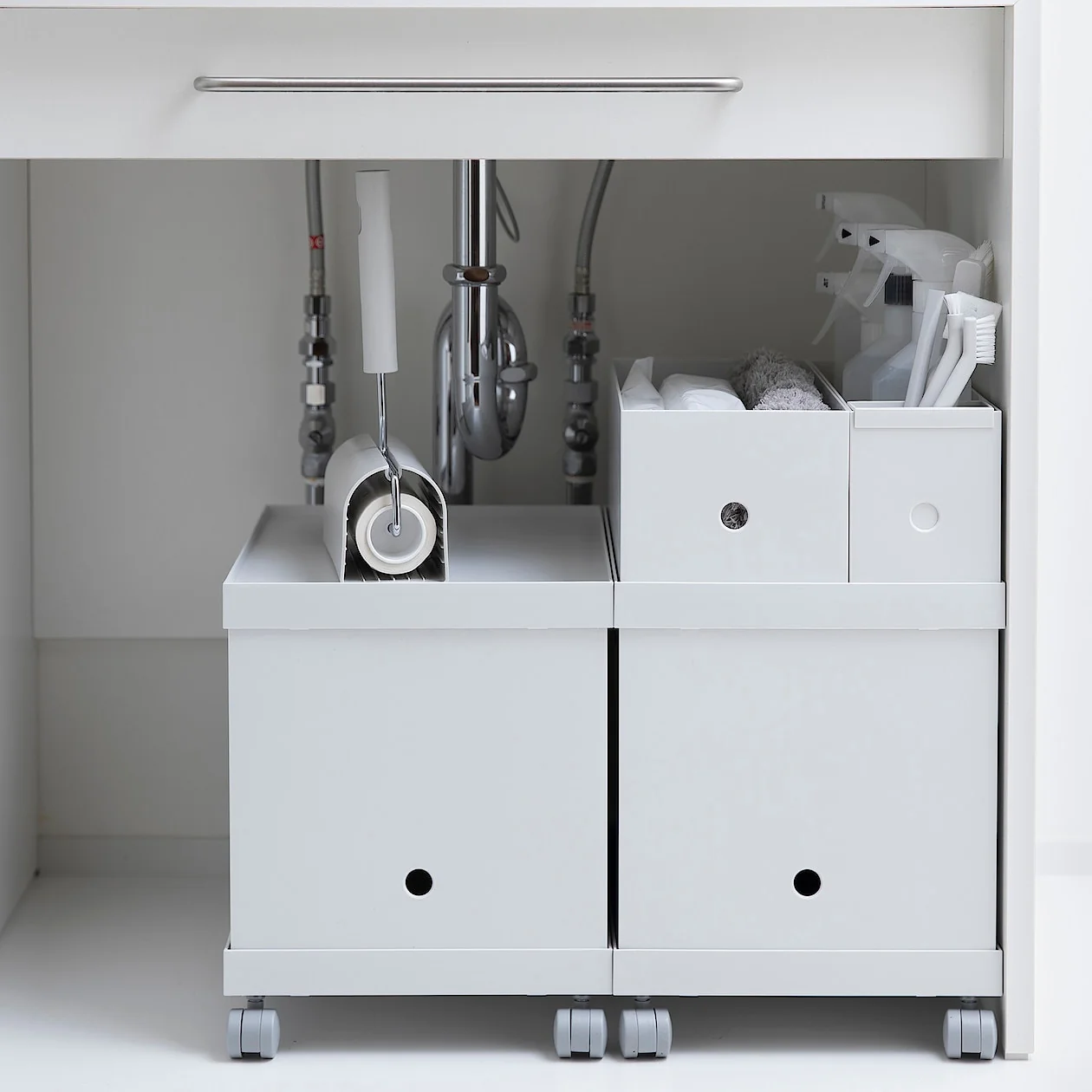 Polypropylene File Box - White Grey 1/2 Wide - Image 5