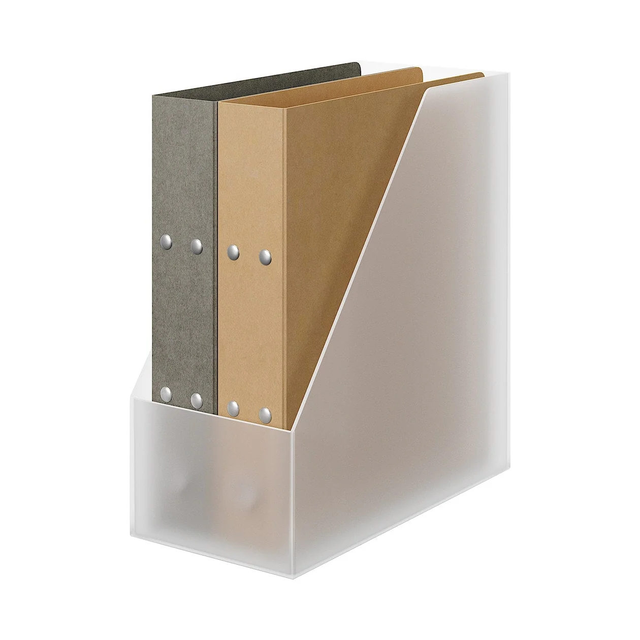 Polypropylene Stand File Box - Clear A4 Wide - Image 4