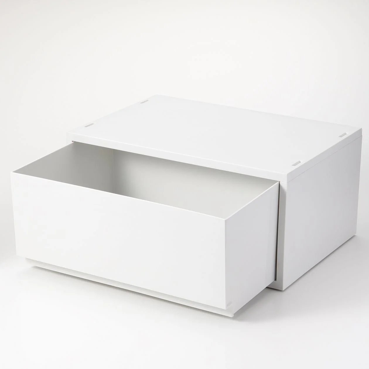 White Grey Polypropylene Storage Case Drawer Wide - Deep - Image 6
