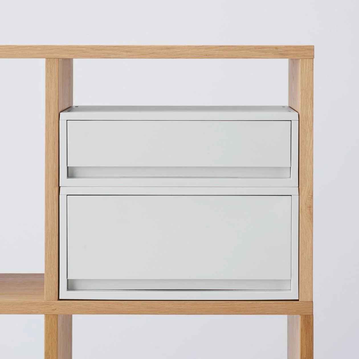 White Grey Polypropylene Storage Case Wide - Shallow - Image 7