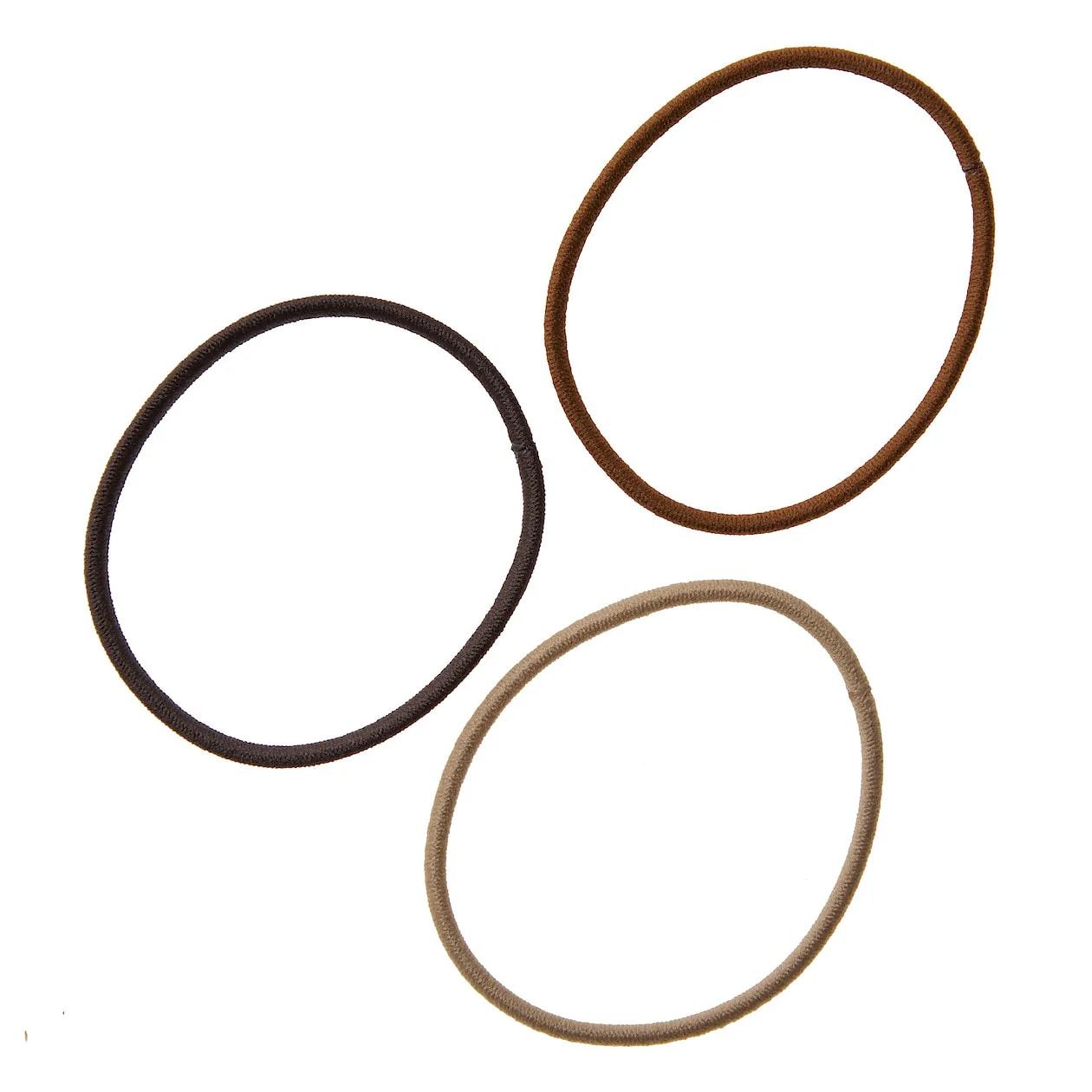 Rubber Hair Bands - 3 Colours (Brown) - Image 2