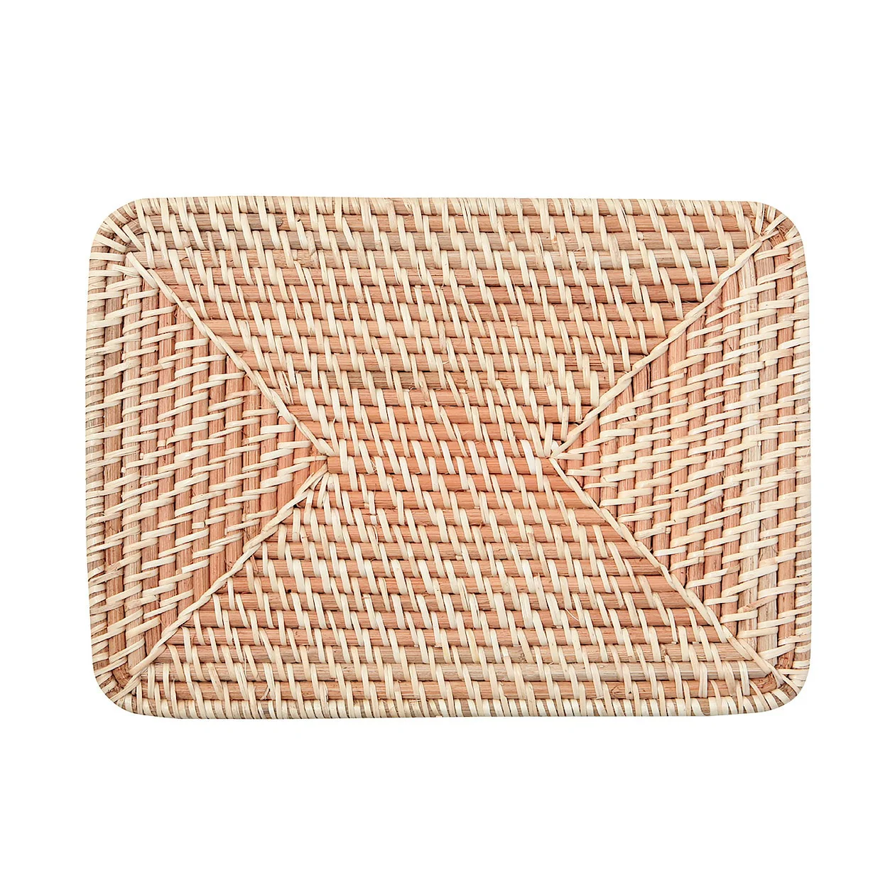 Stackable Rattan Basket Lid - Rectangular