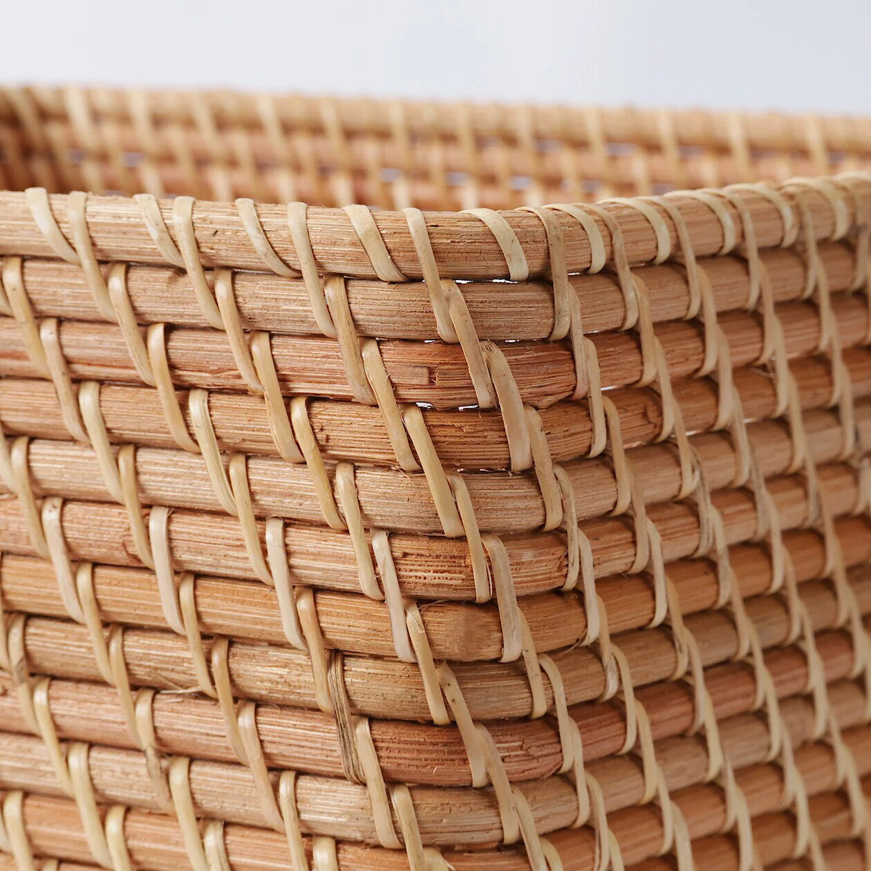 Stackable Rattan Square Basket with Handles - Medium - Image 5