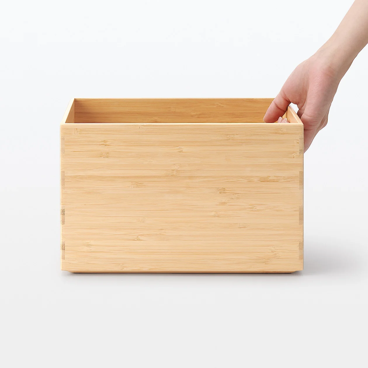 Stackable Rectangular Bamboo Box - 1/2 Medium - Image 10