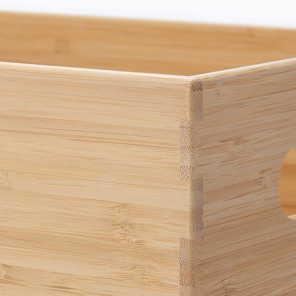 Stackable Rectangular Bamboo Box - 1/2 Medium - Image 5