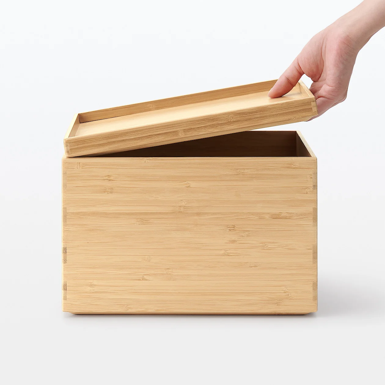 Stackable Rectangular Bamboo Box Lid - 1/2 - Image 8
