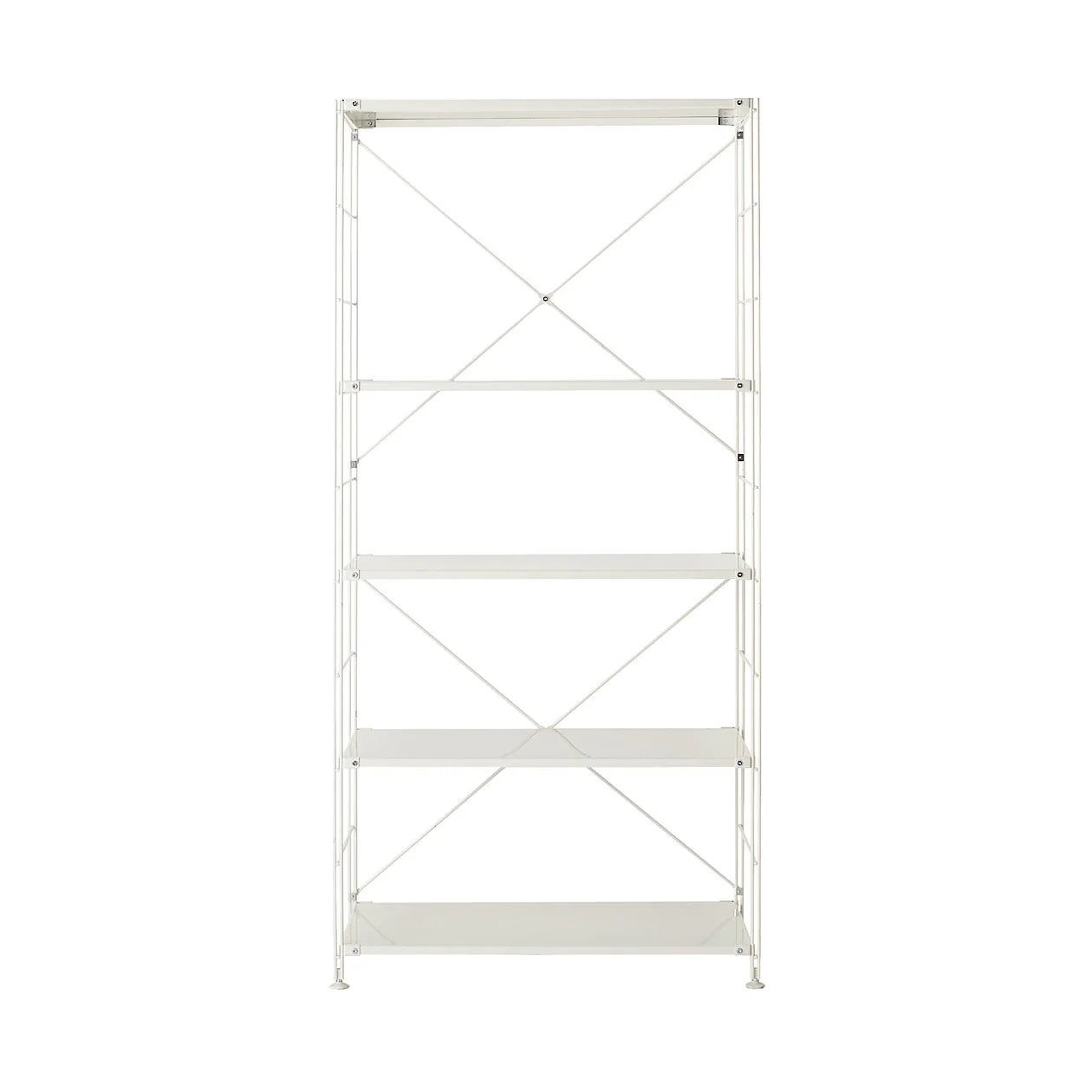 Light Grey Steel Unit Shelf Set - Wide - Large - Image 2