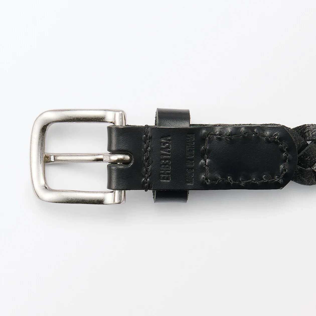 Vegetable Tanned Hand-Knitted Leather Belt - Narrow - Image 10