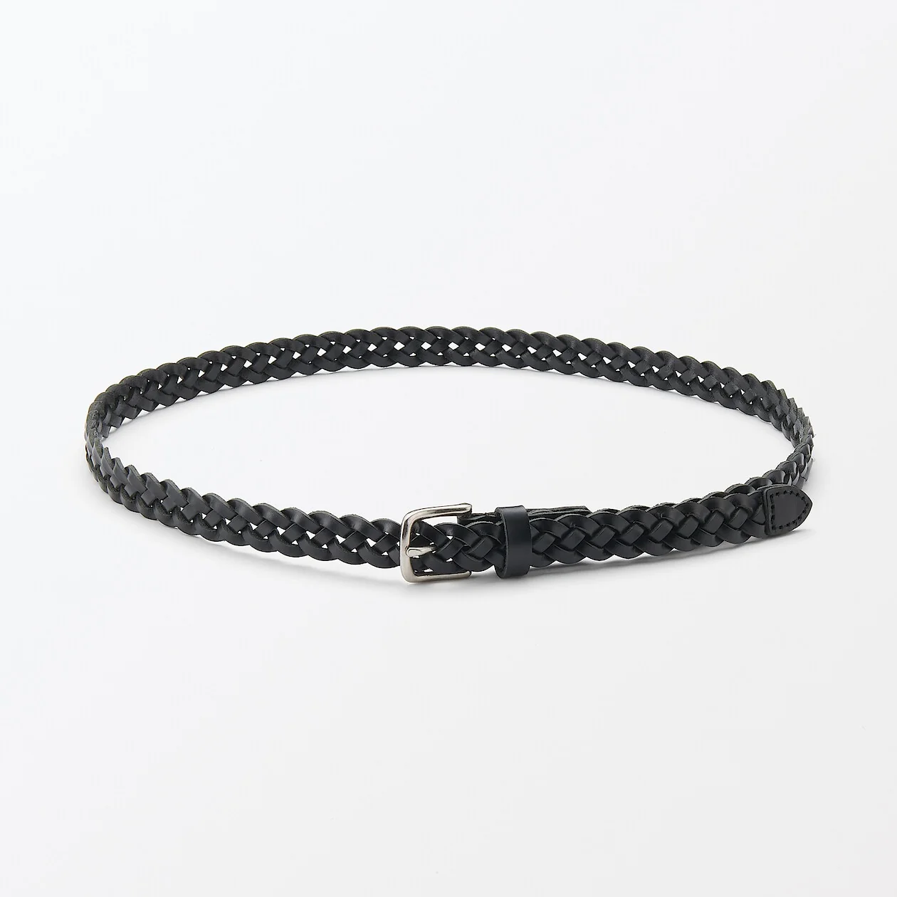 Vegetable Tanned Hand-Knitted Leather Belt - Narrow - Image 12