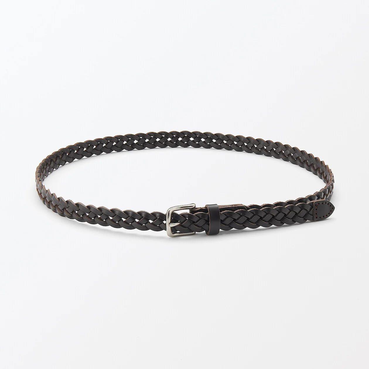 Vegetable Tanned Hand-Knitted Leather Belt - Narrow - Image 19