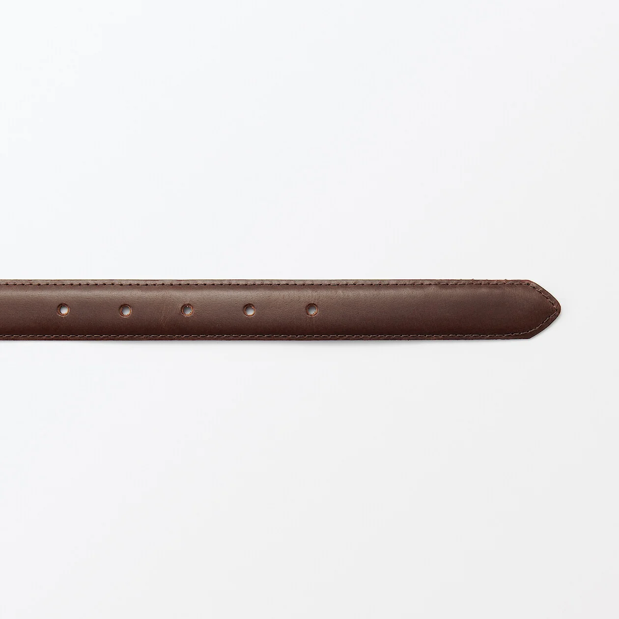 Vegetable Tanned Leather Belt with Stitching - Narrow - Image 12