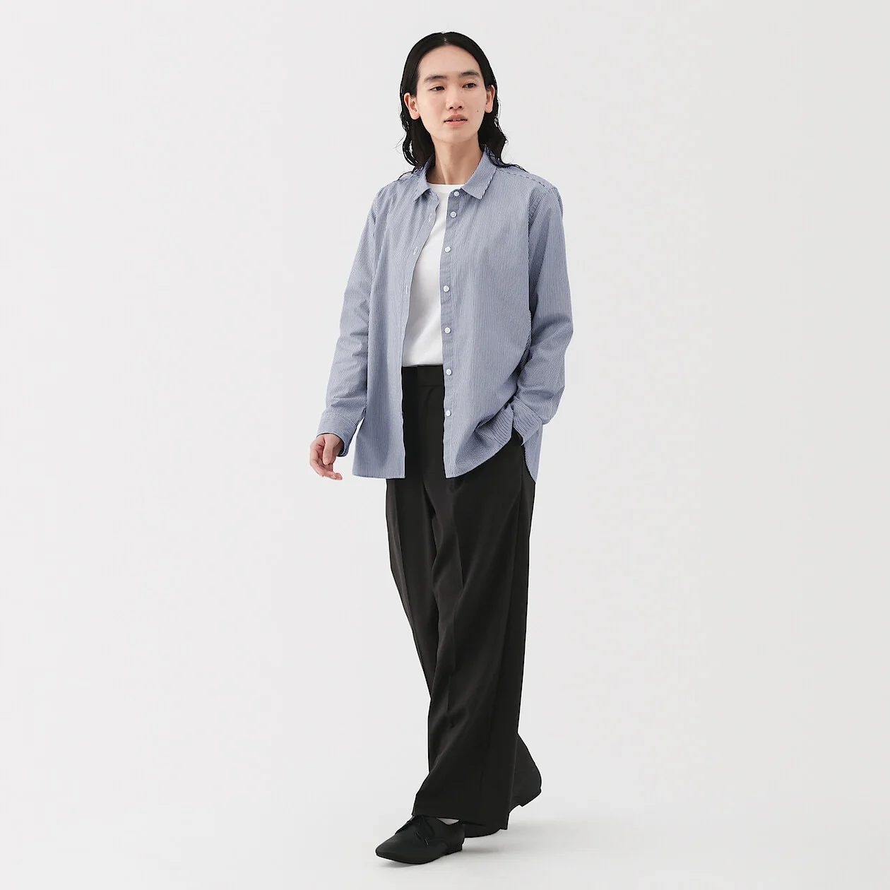 Washed Broadcloth 100% Cotton Long Sleeve Shirt - Image 18