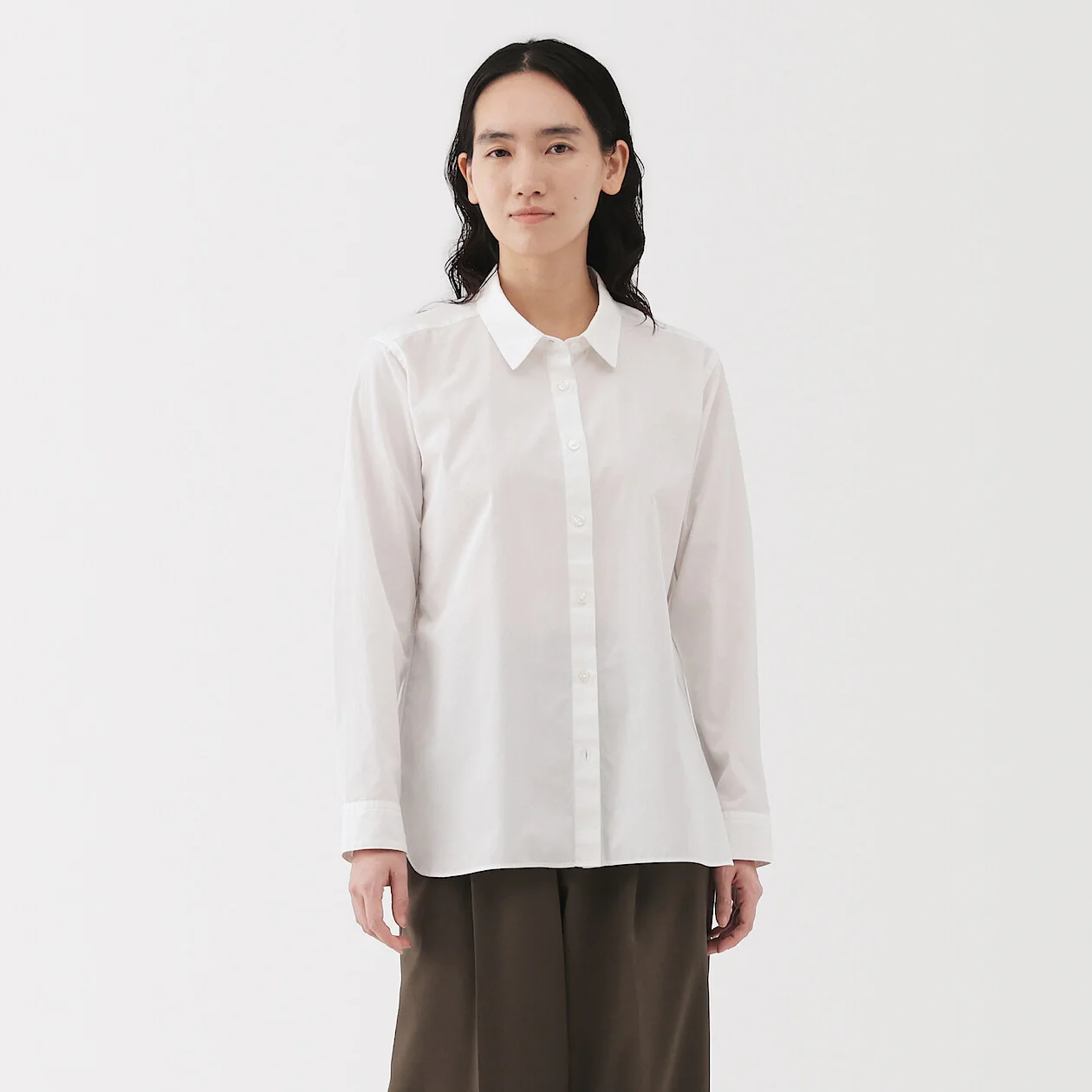 Washed Broadcloth 100% Cotton Long Sleeve Shirt - Image 25