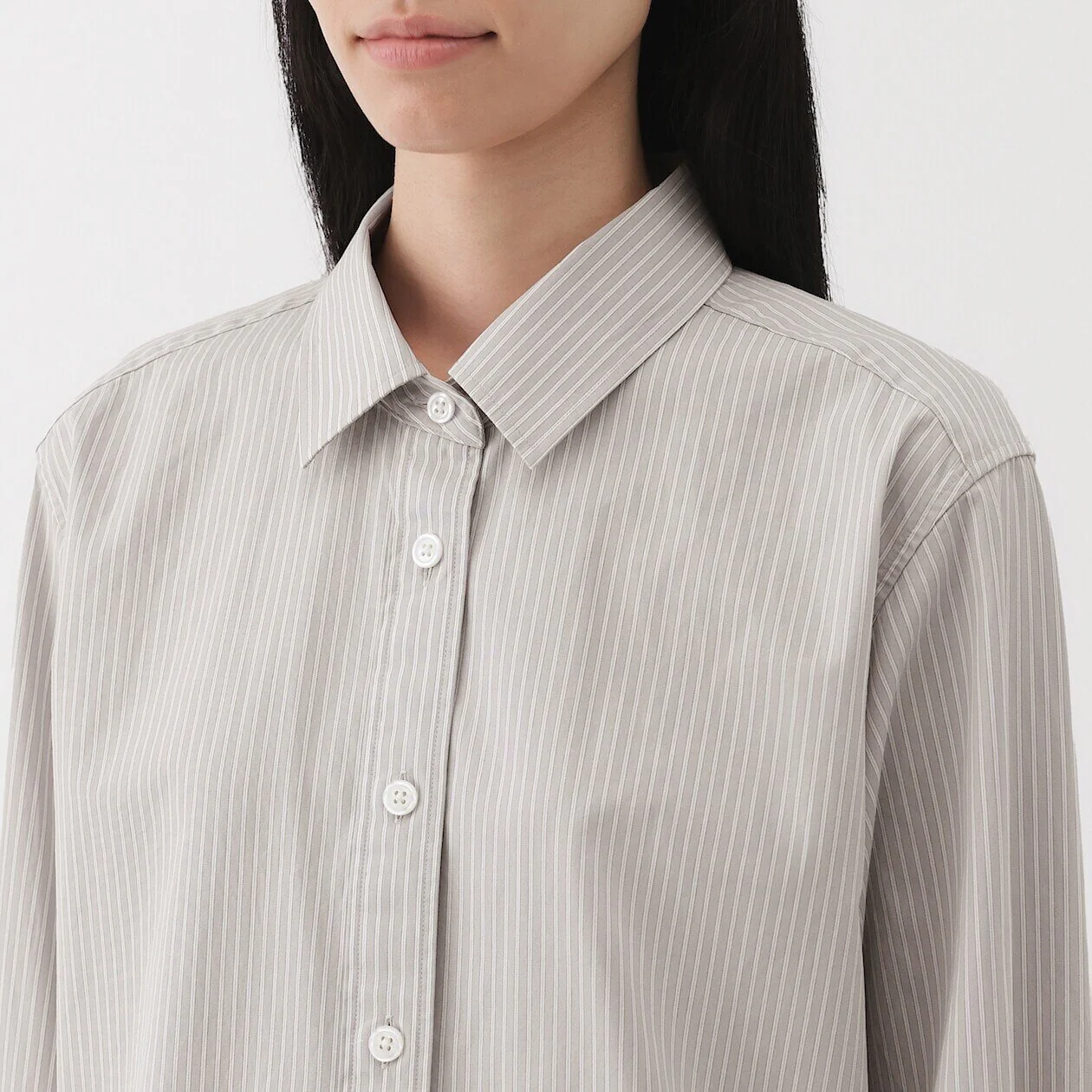 Washed Broadcloth 100% Cotton Long Sleeve Shirt - Image 23