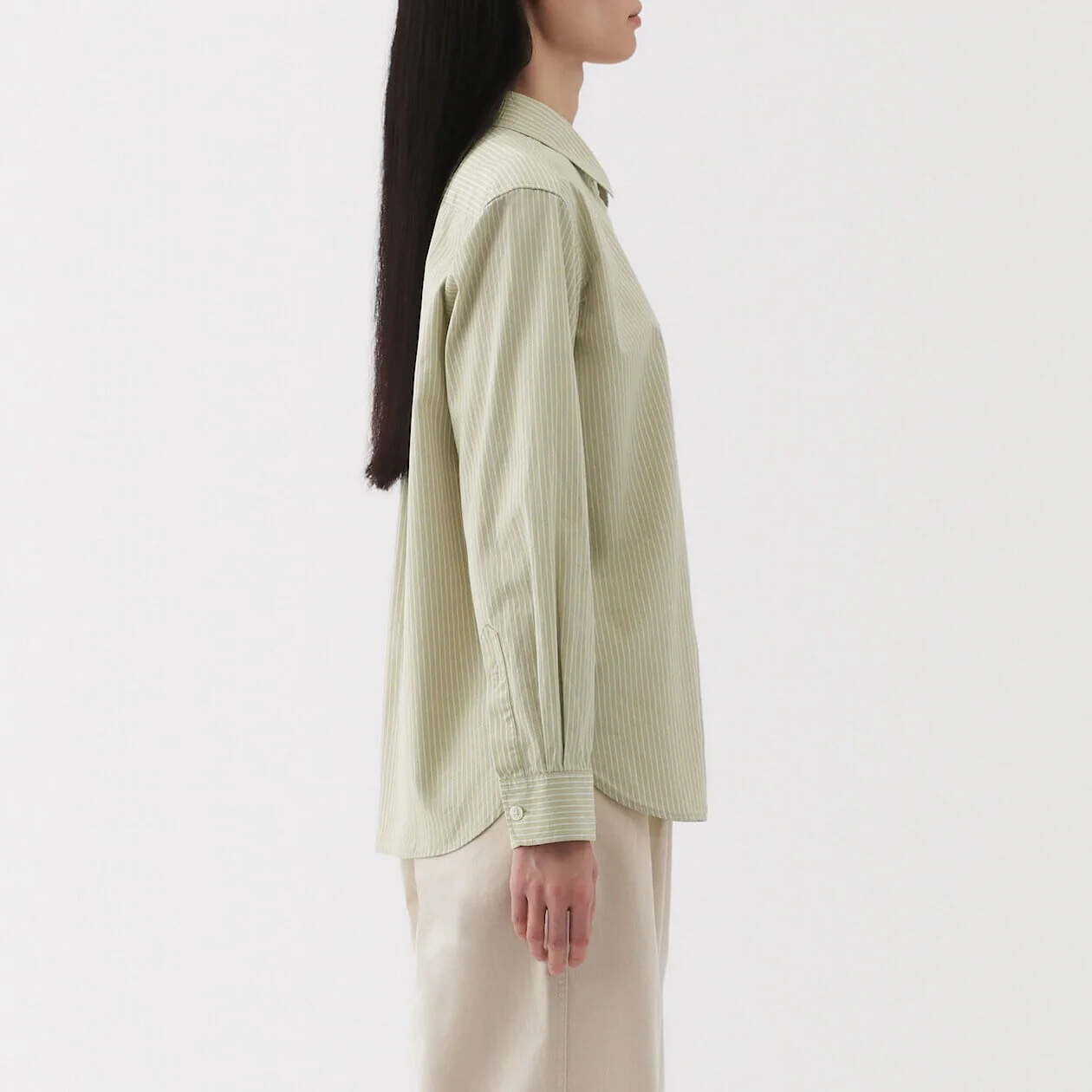 Washed Broadcloth 100% Cotton Long Sleeve Shirt - Image 3