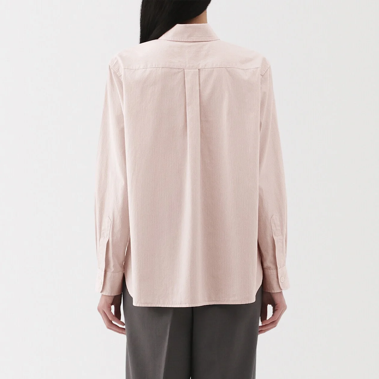 Washed Broadcloth 100% Cotton Long Sleeve Shirt - Image 49