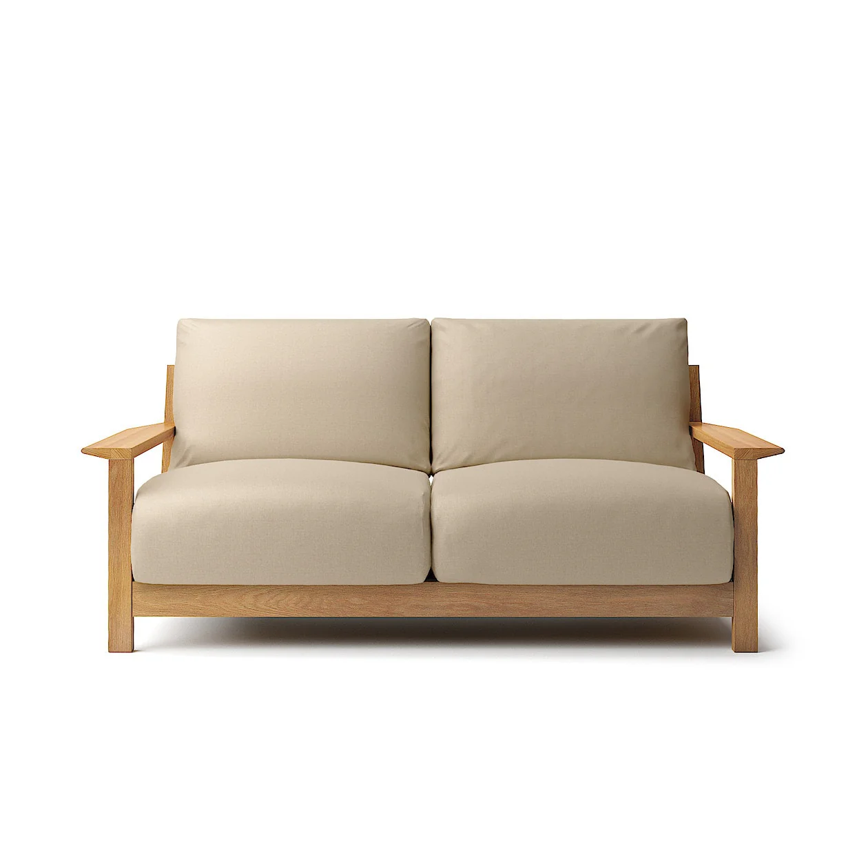 Washed Cotton Canvas Cover for Wooden Frame Sofa - 2.5 Seater - Image 12