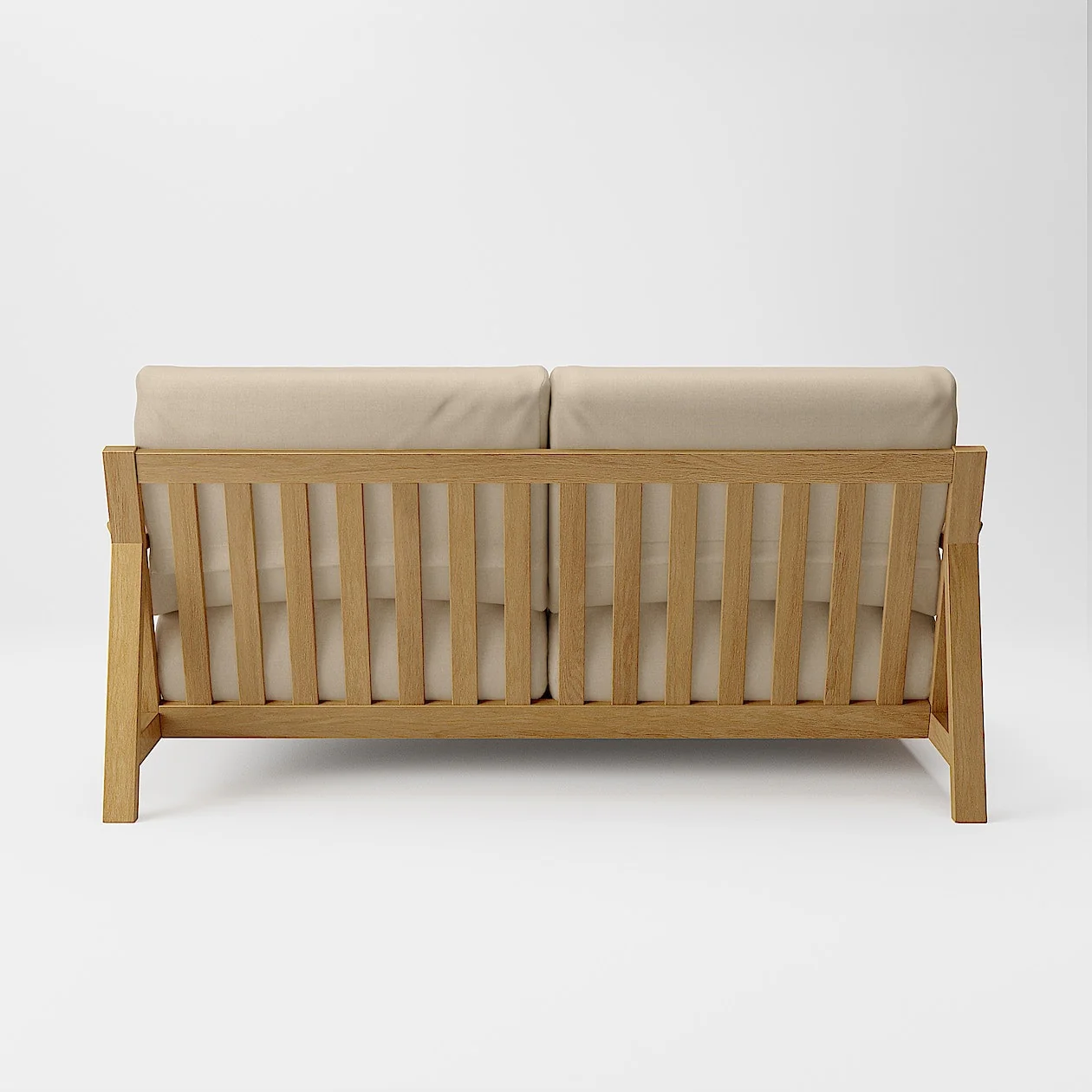 Washed Cotton Canvas Cover for Wooden Frame Sofa - 2.5 Seater - Image 14