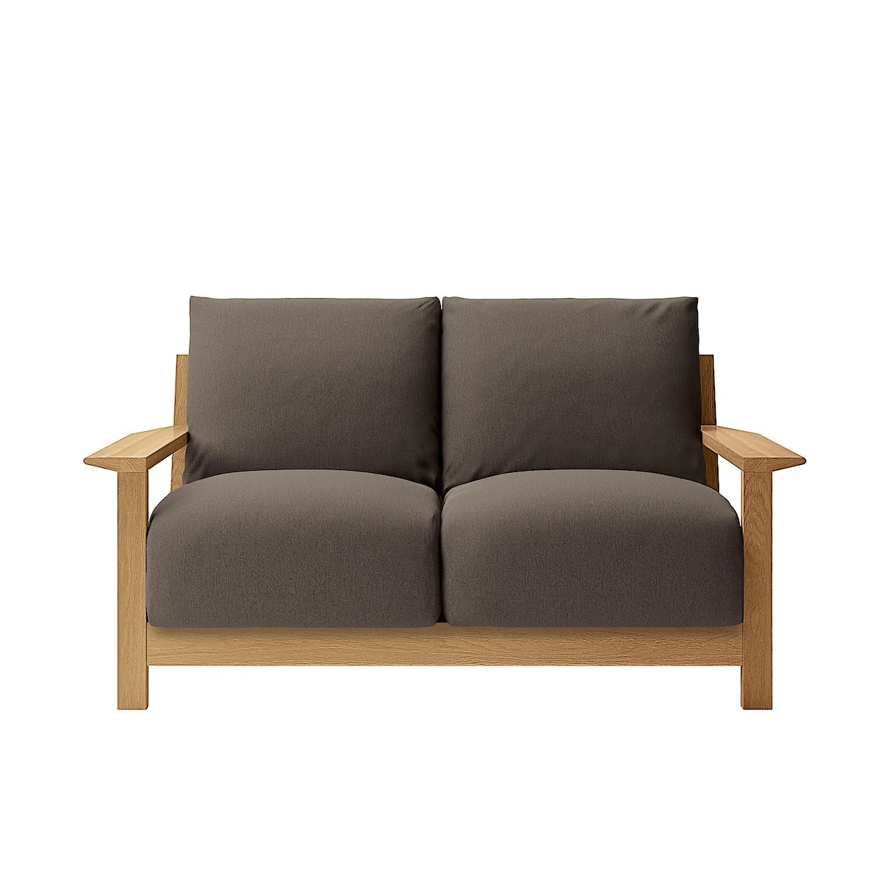 Washed Cotton Canvas Cover for Wooden Frame Sofa - 2 Seater - Image 22