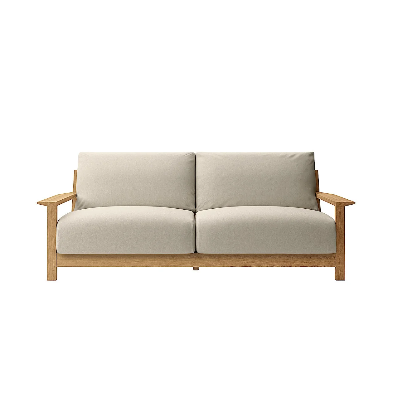 Washed Cotton Canvas Cover for Wooden Frame Sofa - 3 Seater - Image 32