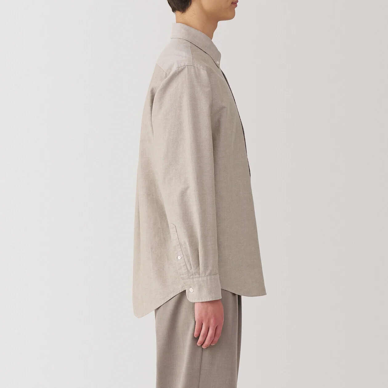 Washed Oxford 100% Cotton Long Sleeve Shirt - Image 11