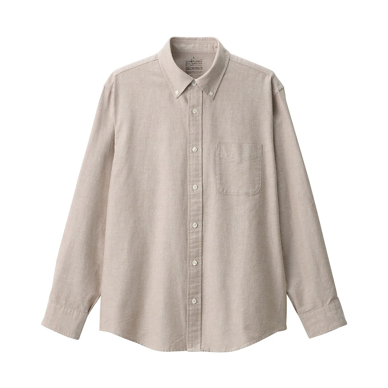 Washed Oxford 100% Cotton Long Sleeve Shirt - Image 15