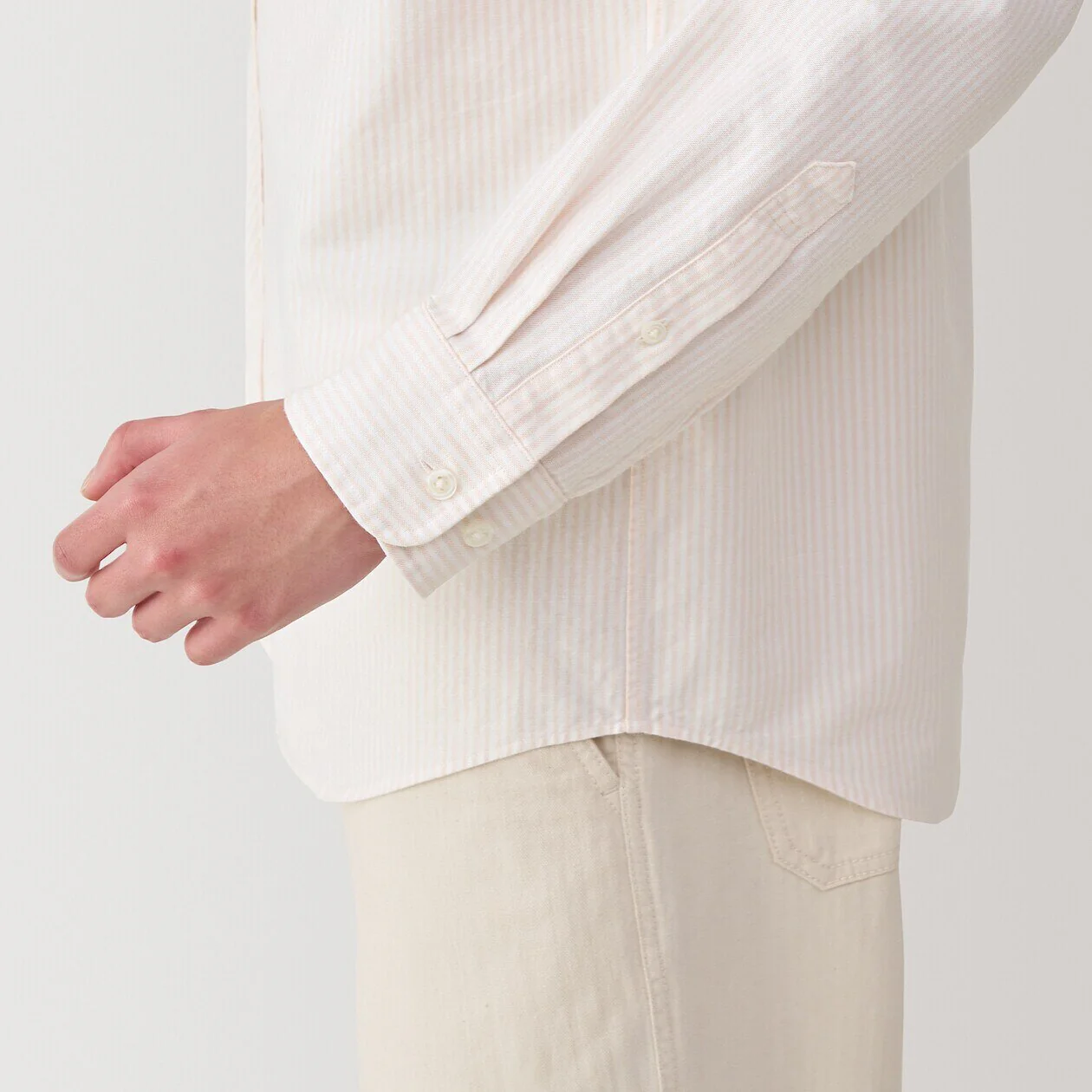 Washed Oxford 100% Cotton Long Sleeve Shirt - Image 30