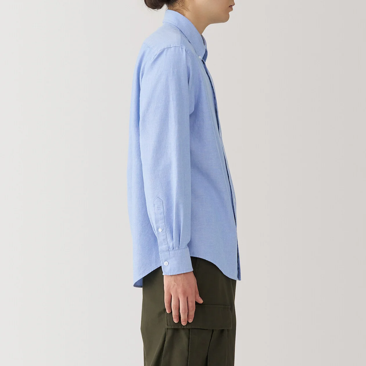 Washed Oxford 100% Cotton Long Sleeve Shirt - Image 35