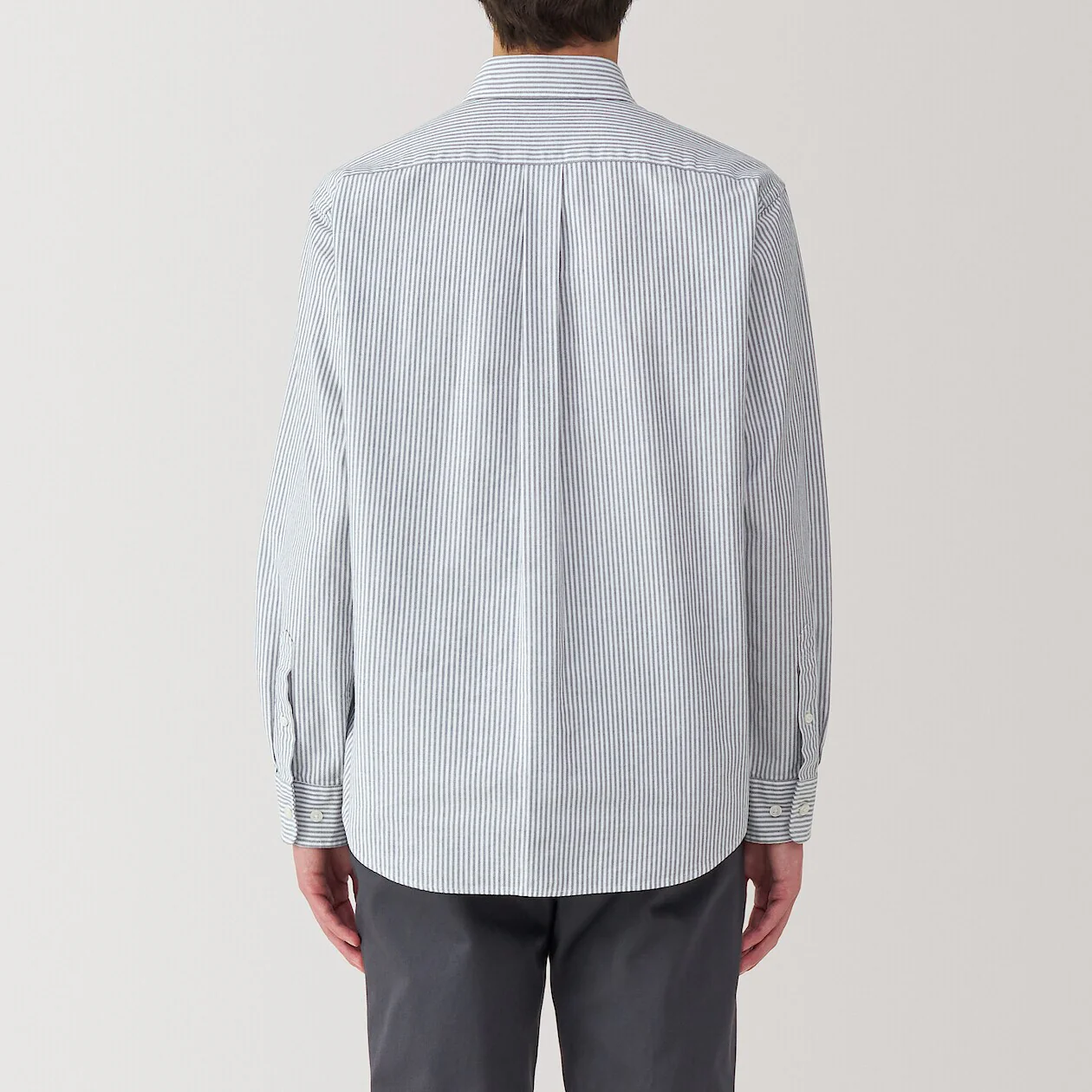Washed Oxford 100% Cotton Long Sleeve Shirt - Image 4