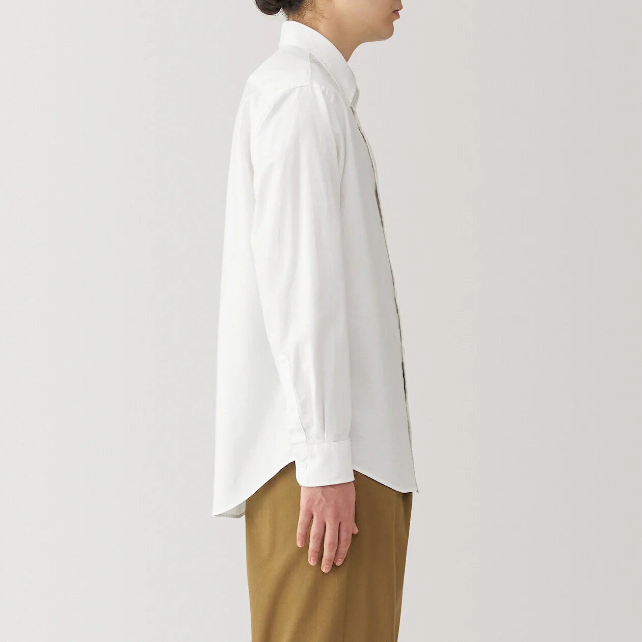 Washed Oxford 100% Cotton Long Sleeve Shirt - Image 43