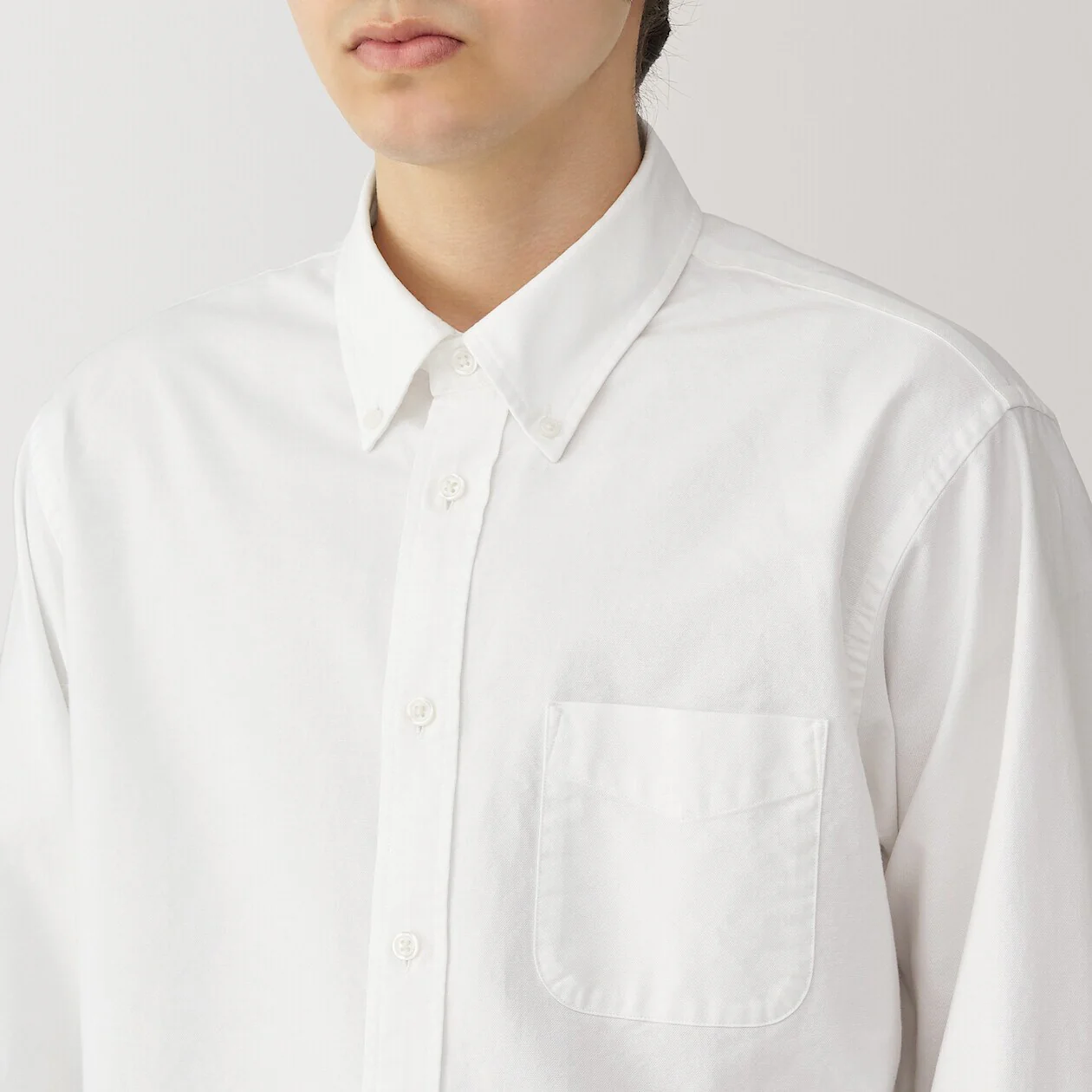 Washed Oxford 100% Cotton Long Sleeve Shirt - Image 45