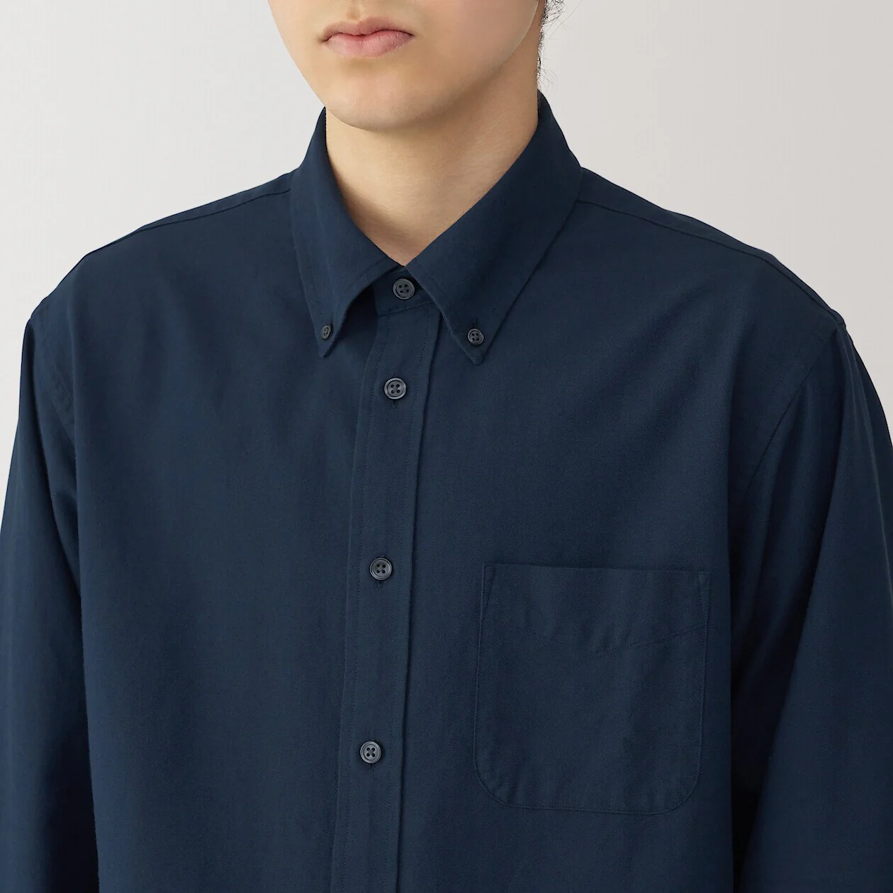 Washed Oxford 100% Cotton Long Sleeve Shirt - Image 53